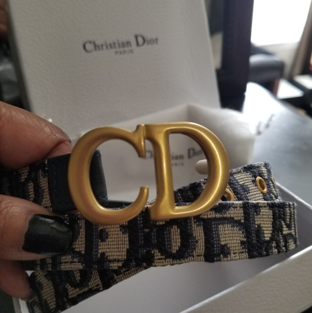 Christian Dior Saddle Belt 20mm ,Size 105